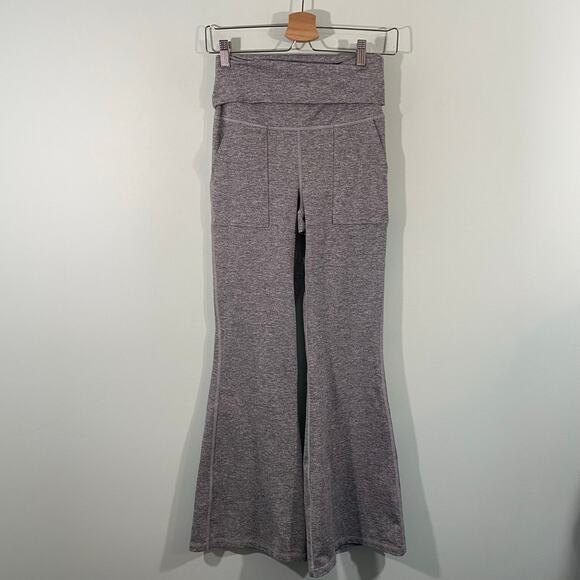 OFFLINE by Aerie Pants - Offline by Aerie Women Grey High Rise Flared Foldover The Hugger Pants Size M